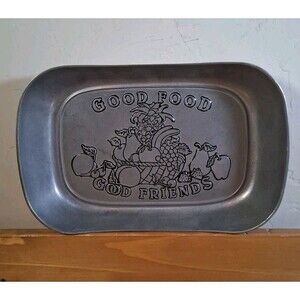 Bread Tray 2008 Wilton Armetale Serveware Good Food Friend Pewter